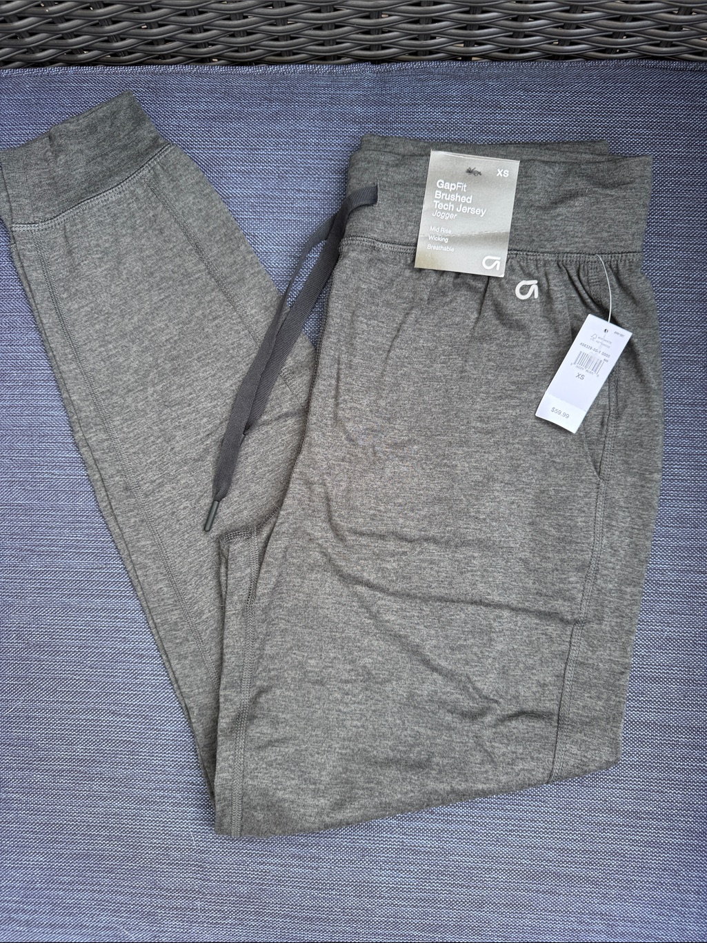 Gap Brushed Tech Jersey Joggers - Charcoal Gray